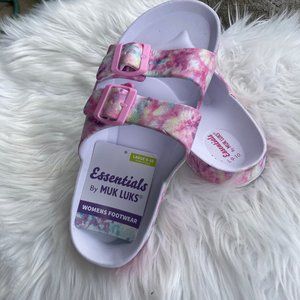 NEW Tie Dye Womens Footwear Essentiials by MUK LUKS Size 9-10